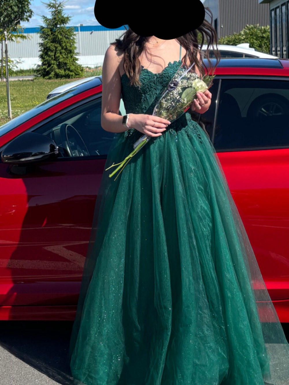 Emerald Green Prom Dress | Formal Evening Gown | Size US 4